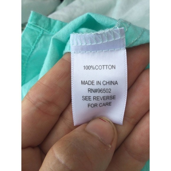 Krazy Kat size XXL tie die top blouse 3/4 sleeve beaded beading teal coastal - Picture 5 of 13